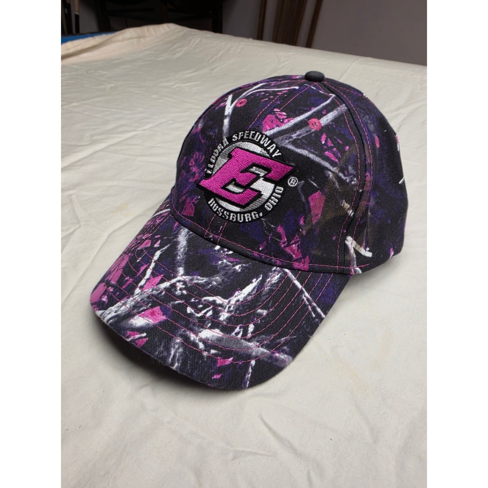 Kati Eldora Speedway Hat Unisex OSFM Pink Camo Excellent Racing Baseball Cap
